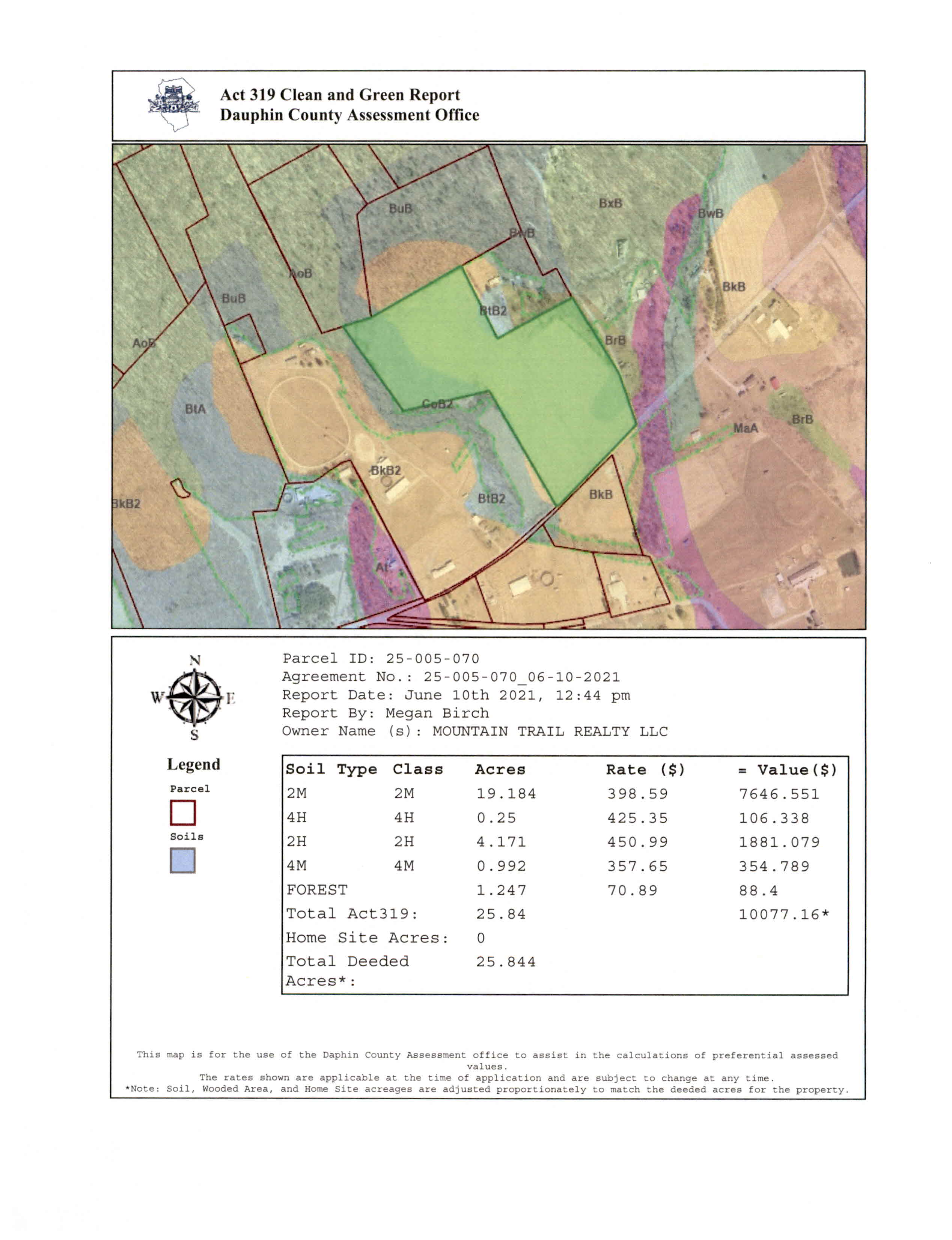 County of Dauphin Information for Property 250050700000000, Tax